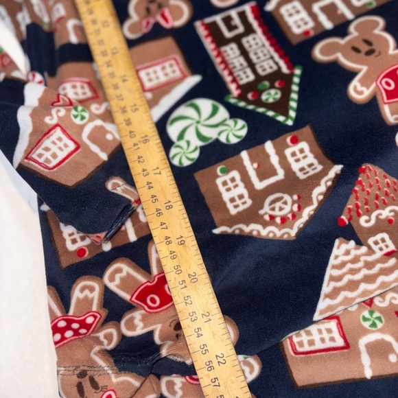Disney Holiday Gingerbread Mickey & Minnie Mouse long sleeve pajama set large - Picture 4 of 8